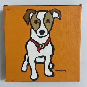 Marc Tetro Jack Russell Canvas Print * 6”x6”
